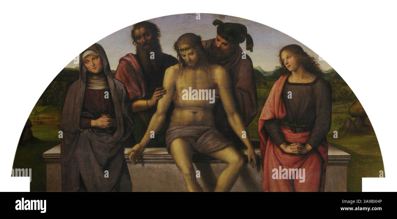 Executed Renaissance Jesus raised from his sepulchre by Joseph of Arimathea and Nicodemus ...