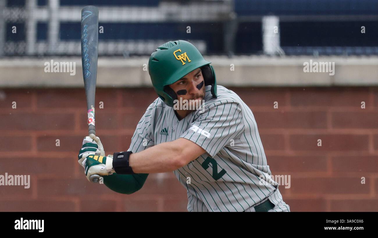 George Mason infielder Jake Butler (2) during an NCAA baseball game ...