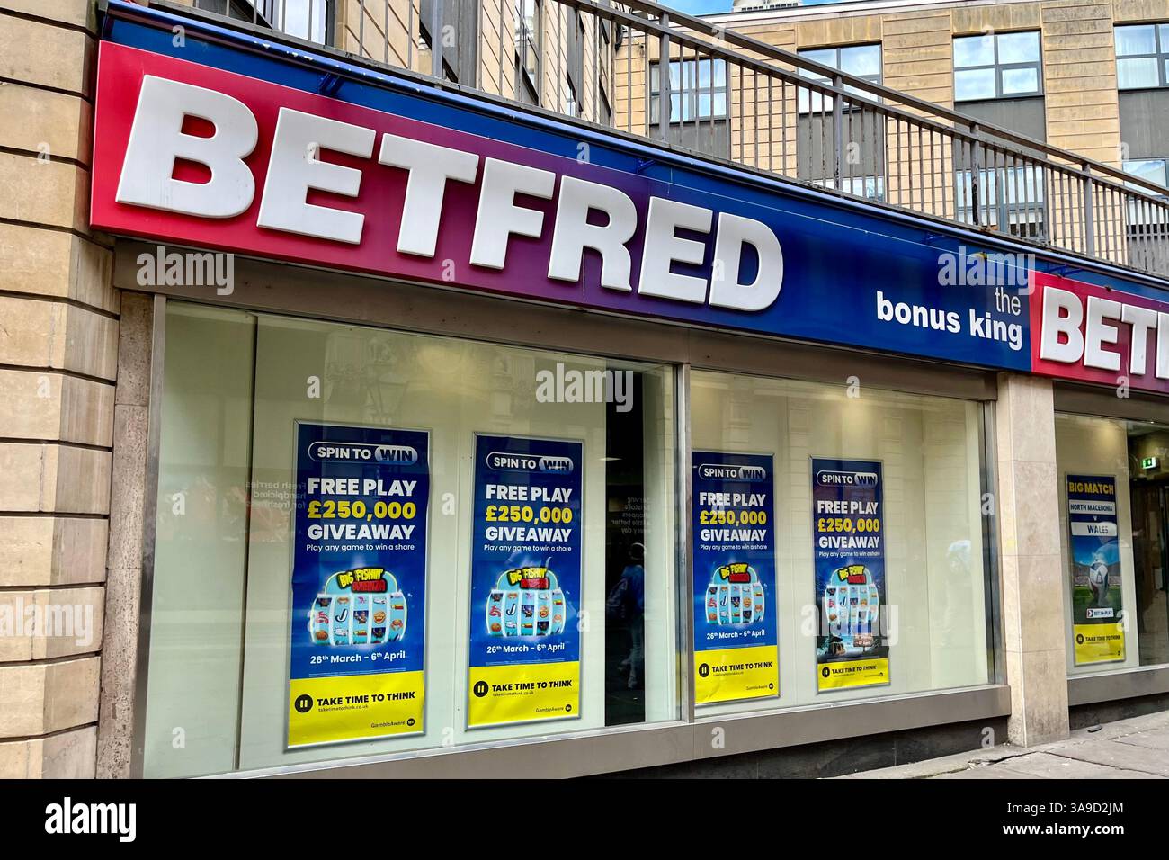 Betfred Bookmakers in Bristol, England, United Kingdom. 26th March 2025. - Smartphone Captured Stock Image