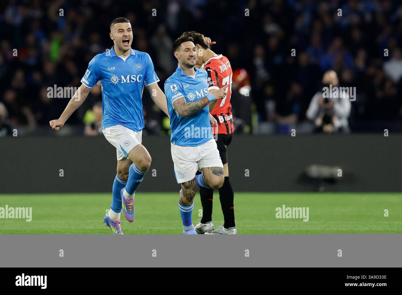 Politano Naples, Italy. 30th Mar, 2025. Napoli's Italian forward Matteo Politano ...
