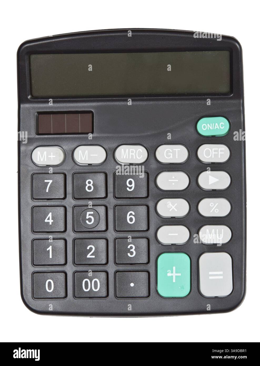 Black calculator isolated on white background Stock Photo - Alamy
