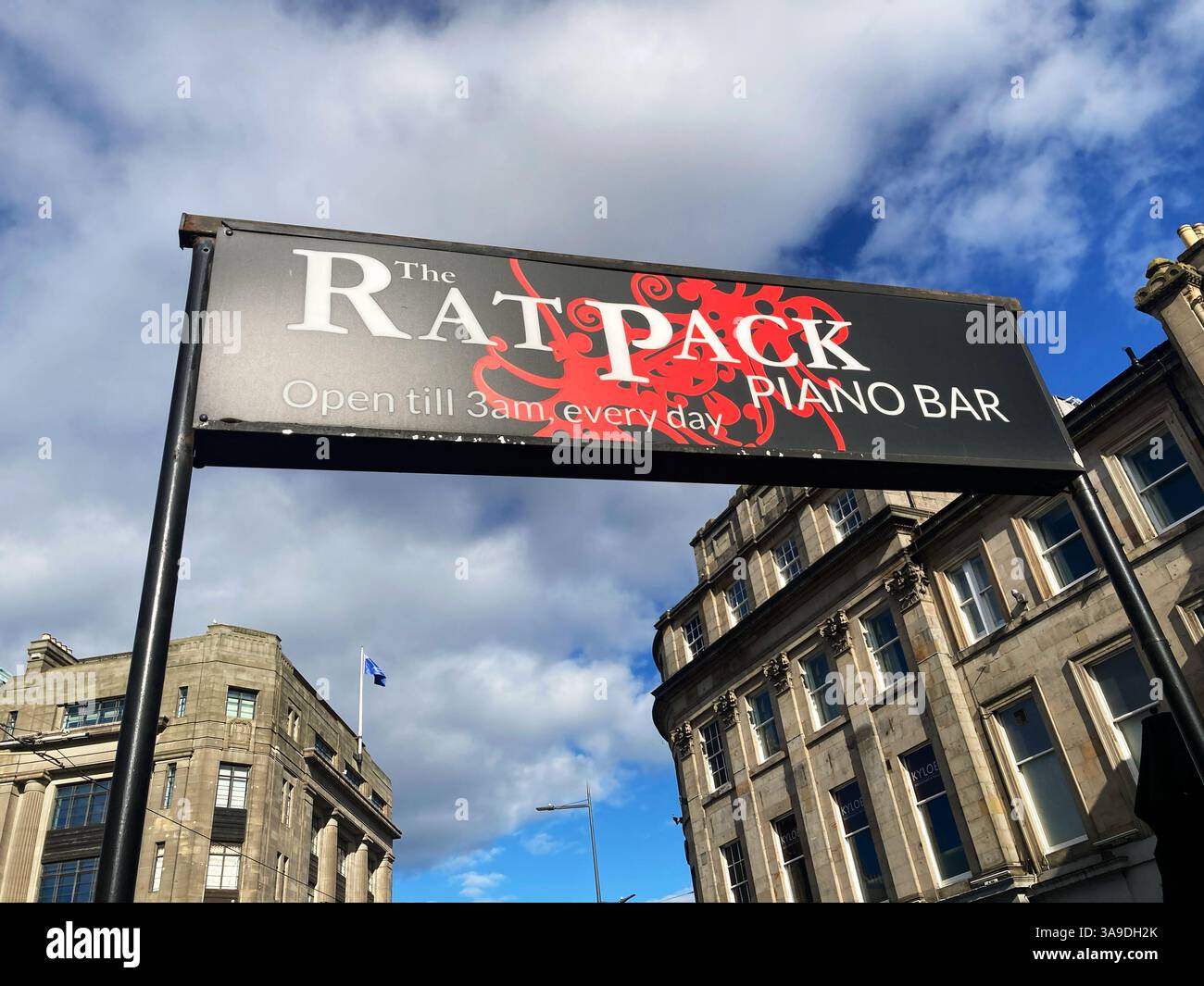 The Rat Pack Piano Bar, West End Edinburgh, Scotland - Smartphone Captured Stock Image