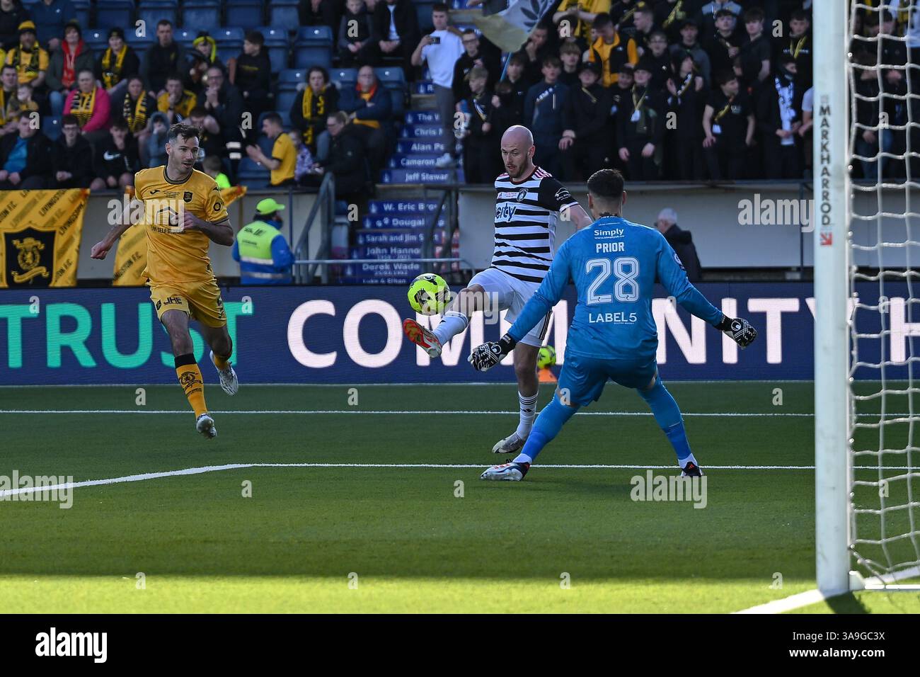 Zac Rudden Falkirk, Scotland, UK. 30th March, 2025. Zak Rudden of Queen's Park has ...