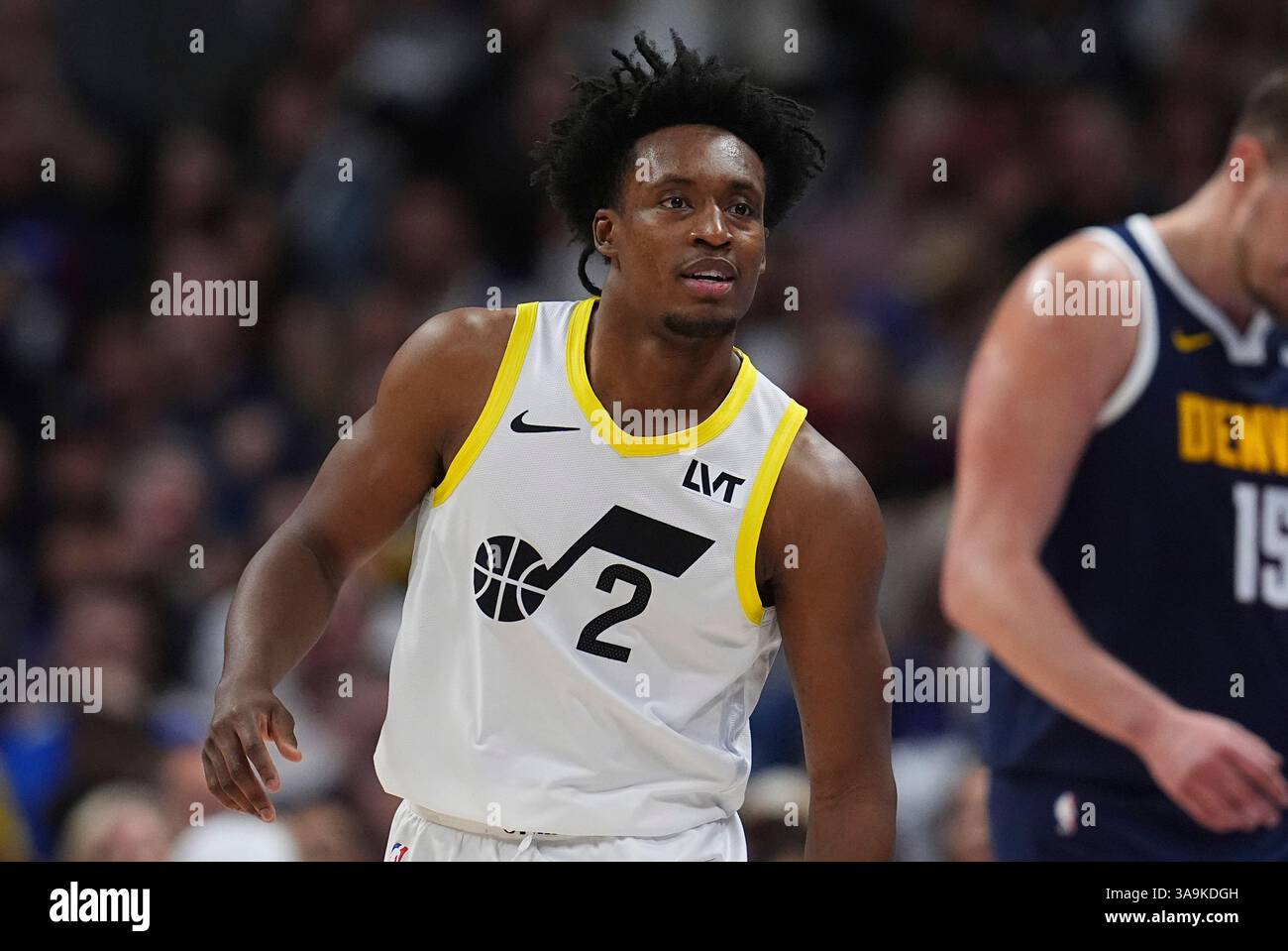 Utah Jazz guard Collin Sexton (2) in the first half of an NBA ...