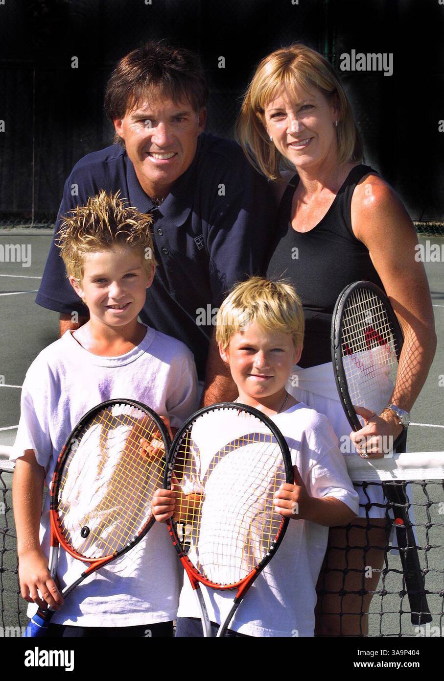 Nov 21, 2001; Boca Raton, FL, USA; Tennis legend Chris Evert and(00)