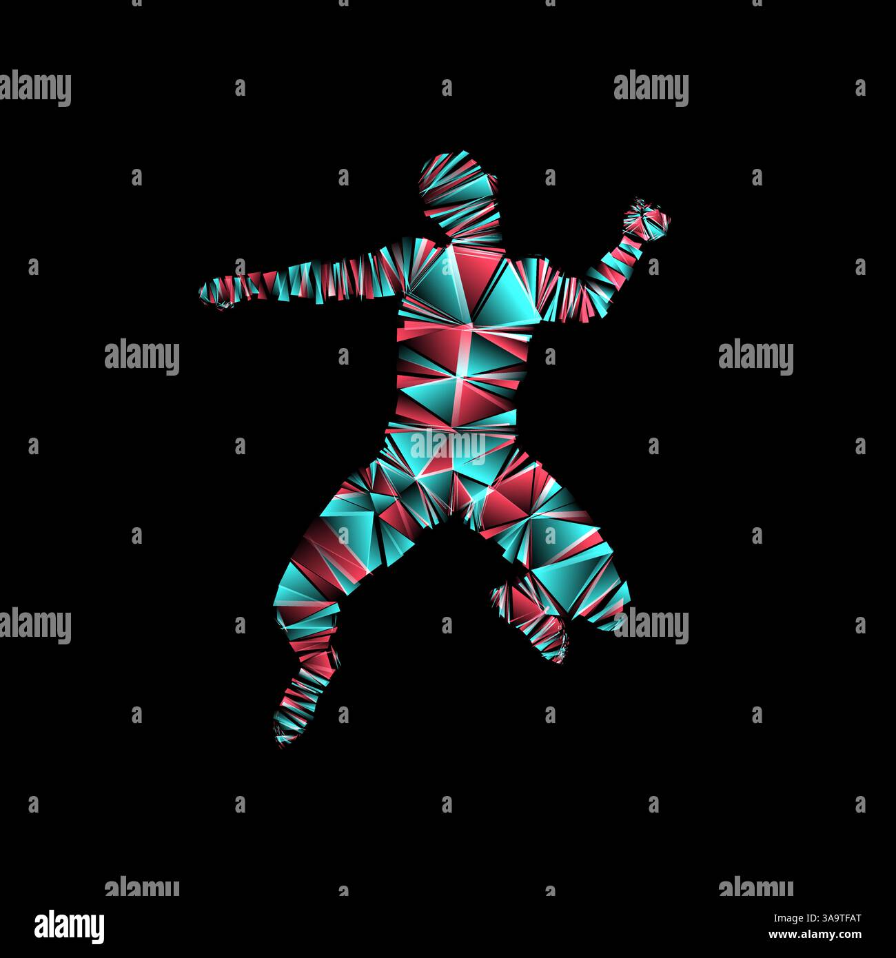 Business, freedom or happiness concept. 3d model of man. Human body ...