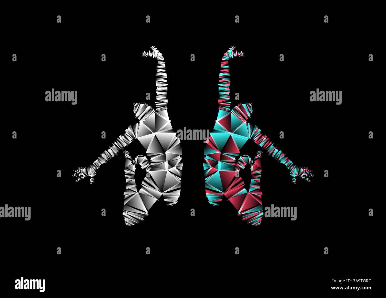 Business, freedom or happiness concept. 3d model of man. Human body ...