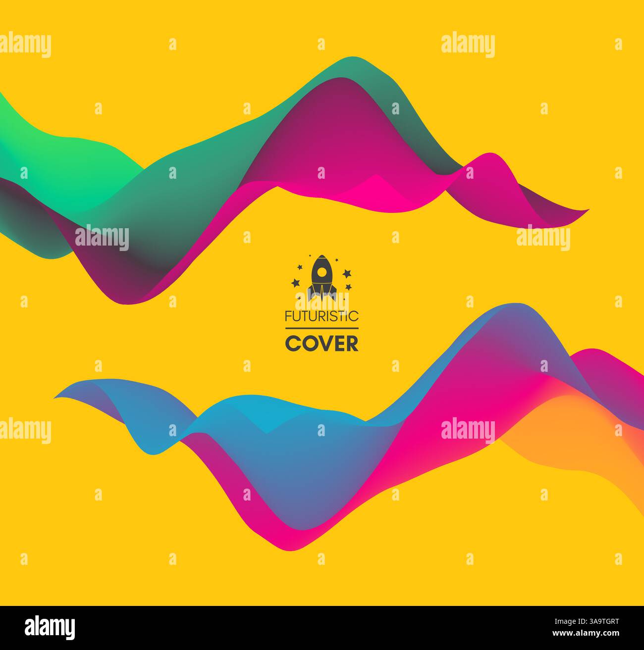 Abstract wavy background for banner, flyer, book cover, poster. Dynamic ...