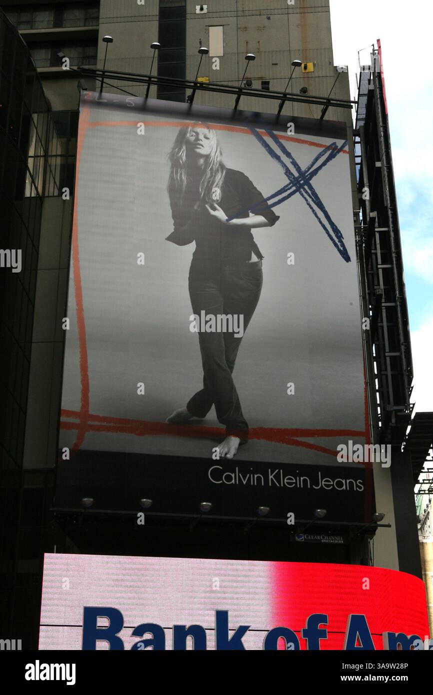 Kate Moss' Calvin Klein ad overlooking Sunset Blvd in Los