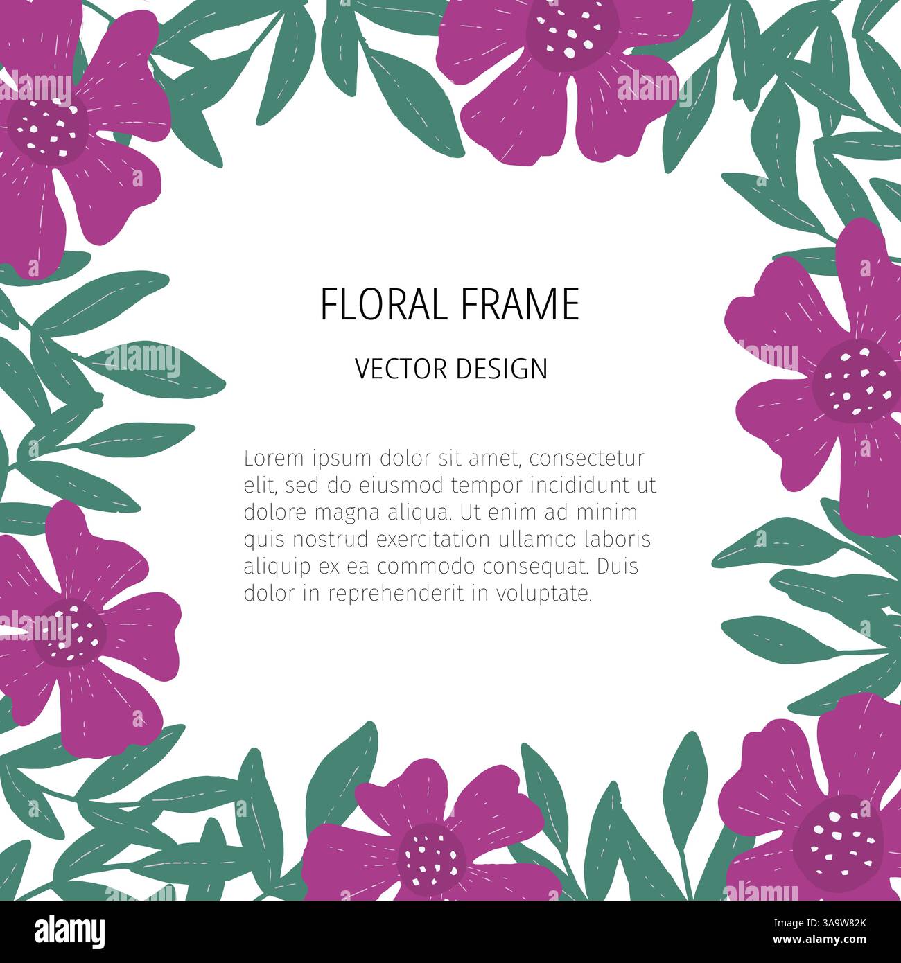 Vector wildflower floral botanical Stock Vector Images - Alamy