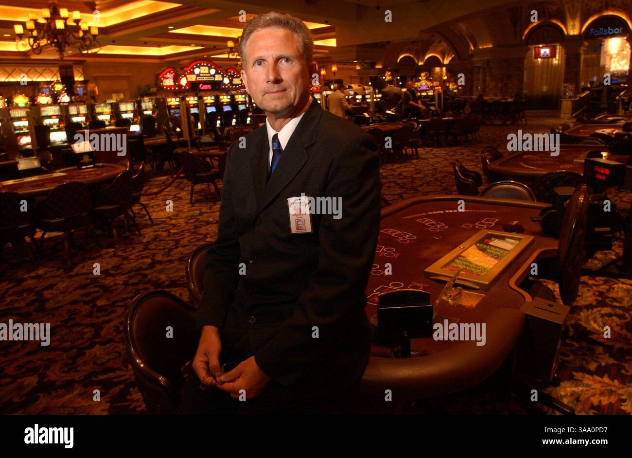 Thomas Dean, who first started as a dealer with Thunder Valley Casino, has been promoted to floor supervisor in the first year of the casino's existance. Dean, said that he has heard it takes some people up to five years or longer to get that position and is happy to there. ( The Sacramento Bee Hector Amezcua )/ZUMA Press Stock Photo
