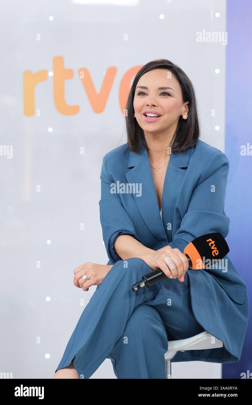 Spanish singer Chenoa attends to the presentation of 