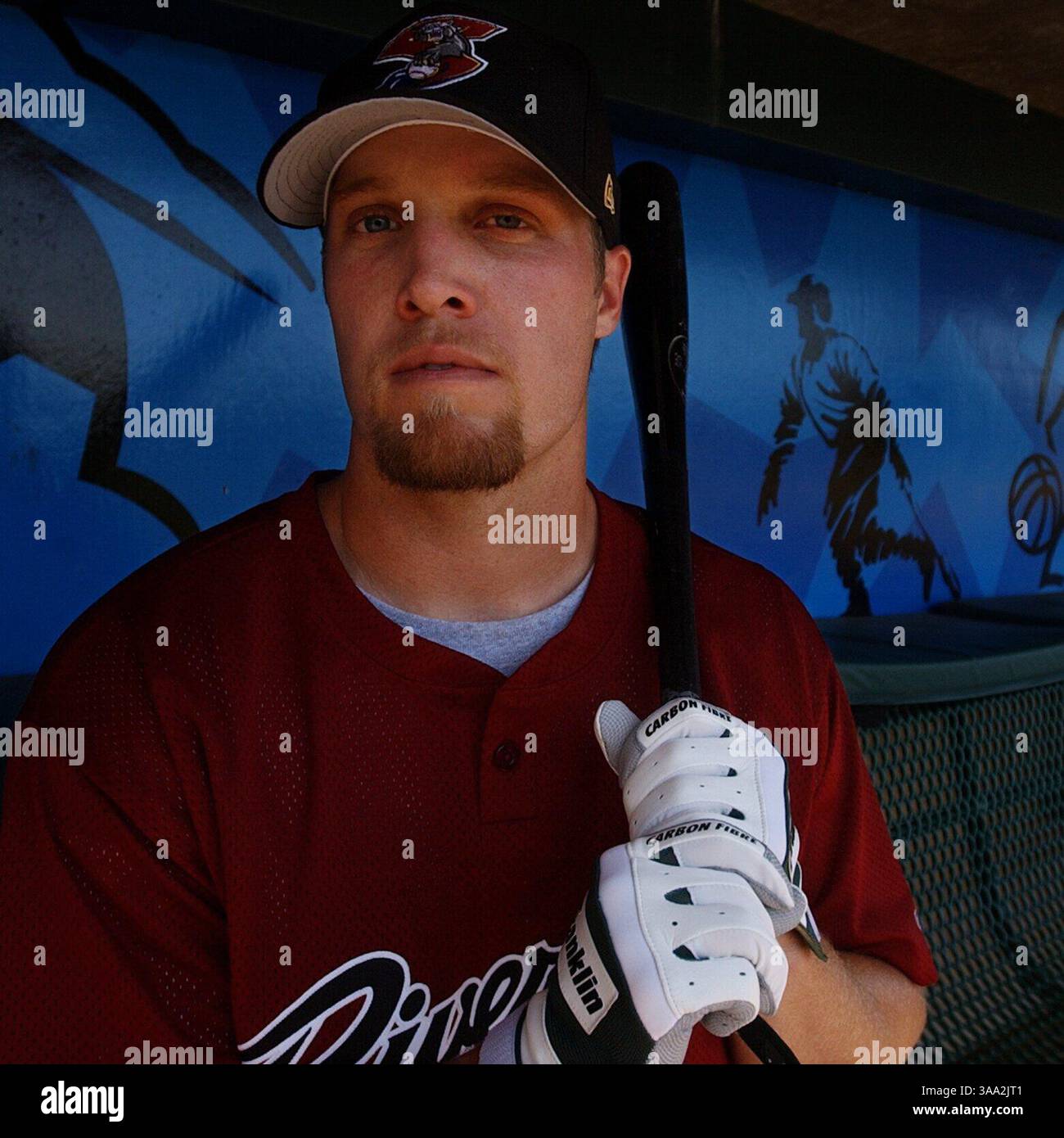 Sacramento River Cats first baseman Graham Koonce, photographed at Raley Field in Sacramento. Sacramento Bee photograph by Jose Luis Villegas  March 30, 2003/ZUMA Press Stock Photo