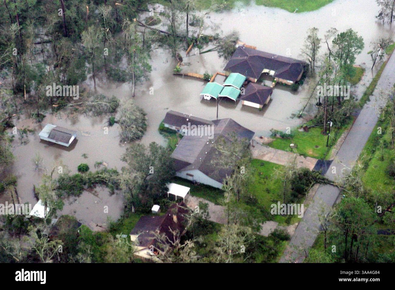 Sep 24, 2005; Houston, TX, USA; Aerial view of the state of Texas ...