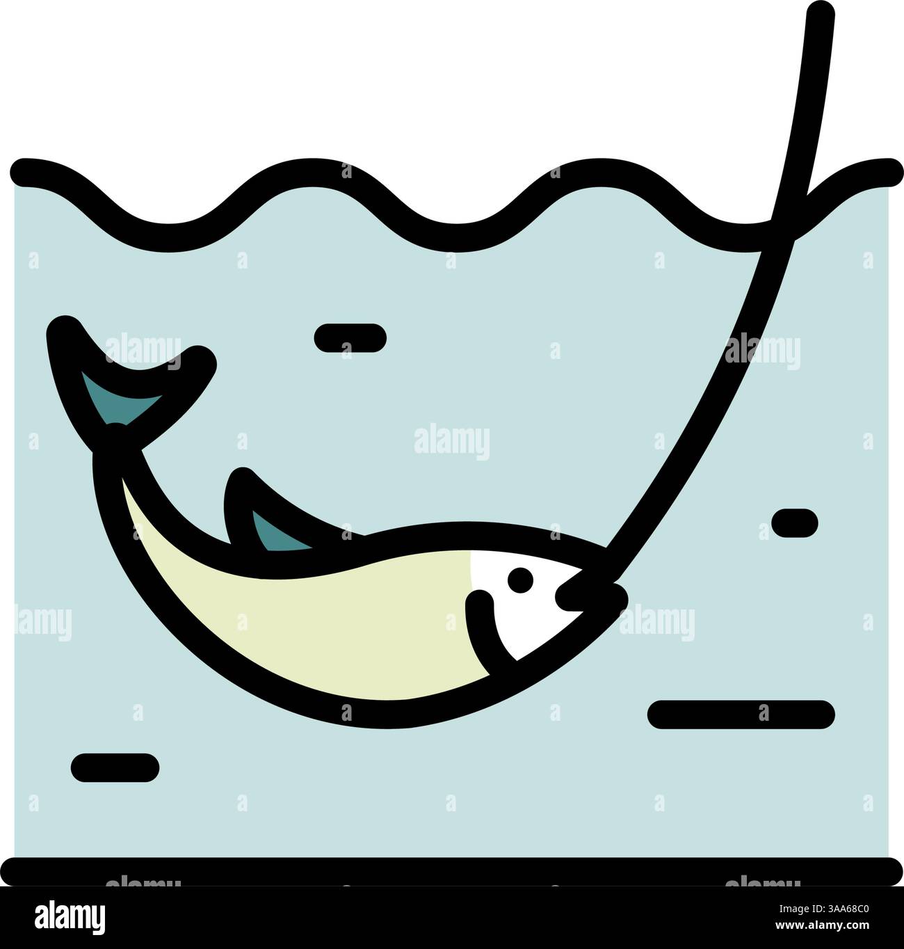 Various fishing related icon. Fishing Vector Icon. Catch seafood symbol ...