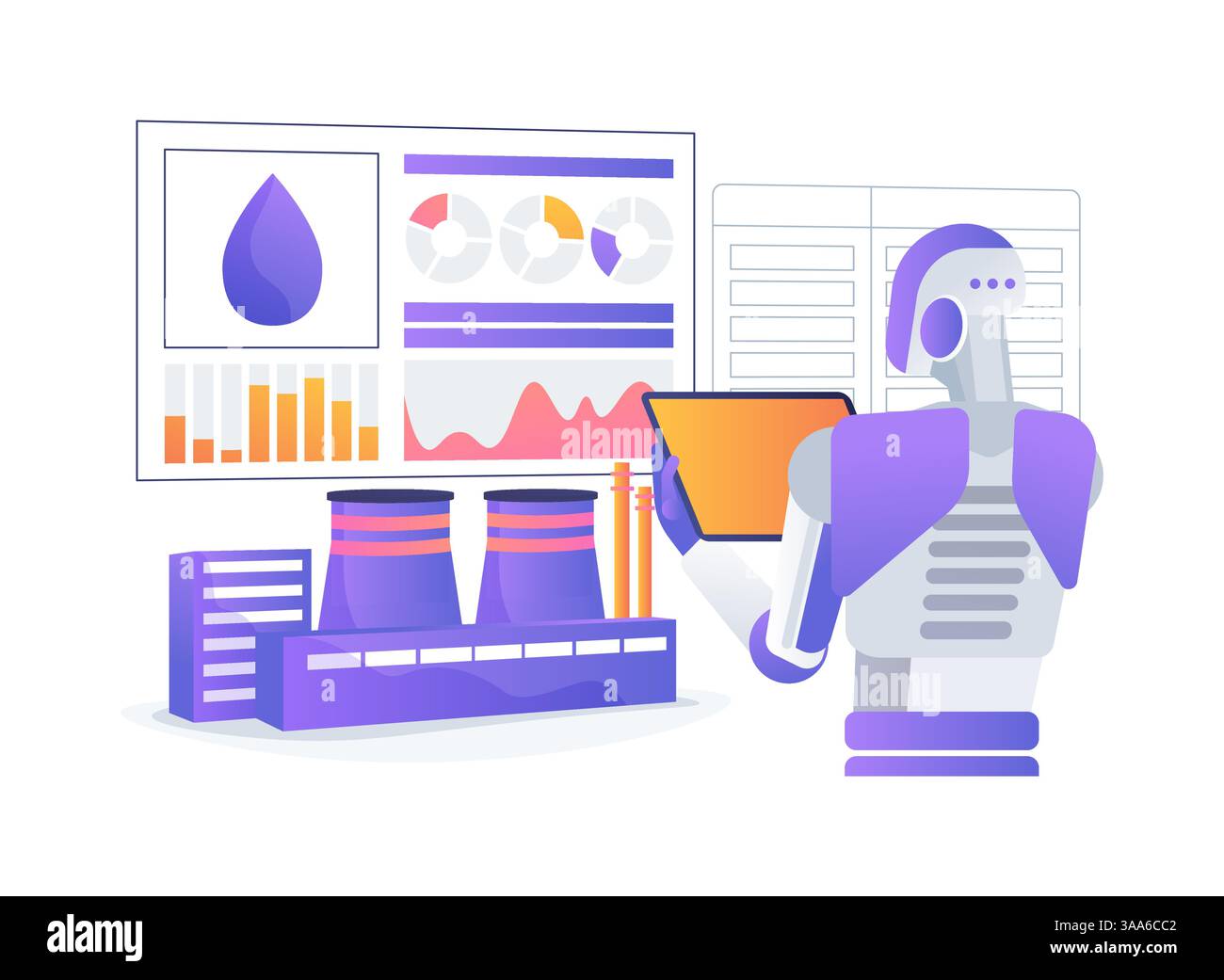 AI Smart Water Management abstract concept vector illustration Stock ...