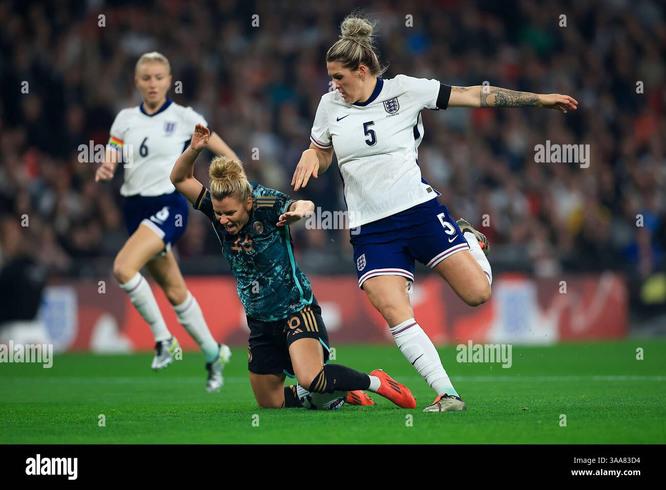 PENALTY England Defender Millie Bright (5) fouls Germany Midfielder ...