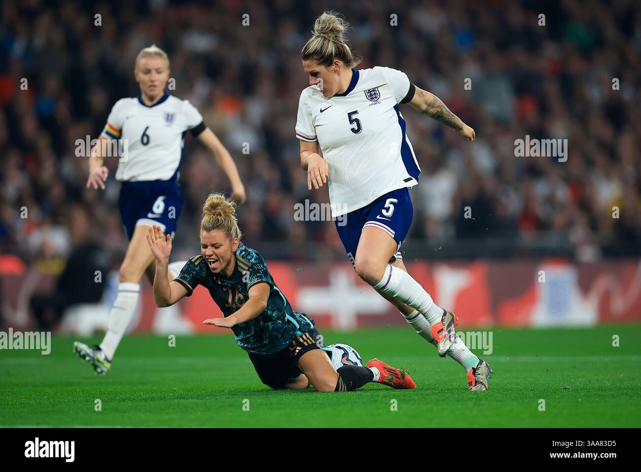 PENALTY England Defender Millie Bright (5) fouls Germany Midfielder ...