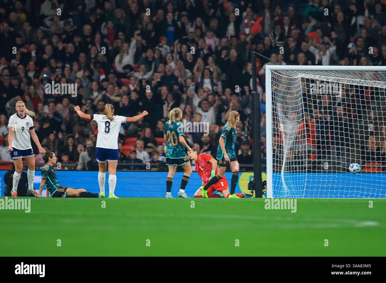 OFFSIDE GOAL England Forward Alessia Russo (9) during the FIFA Women’s ...