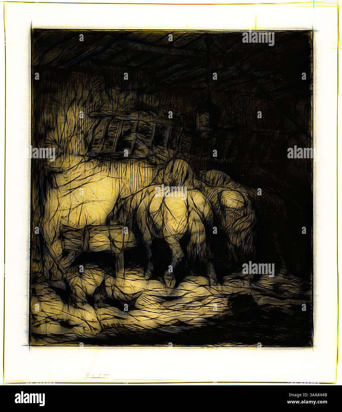 Stylized depiction of horses in hi-res stock photography and images - Alamy