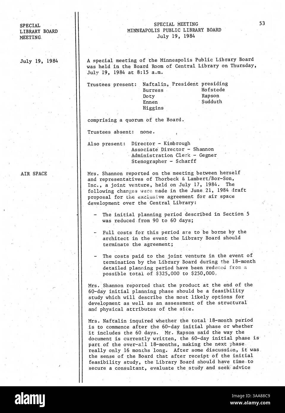 1984 meeting minutes from the minneapolis public library board hi-res ...