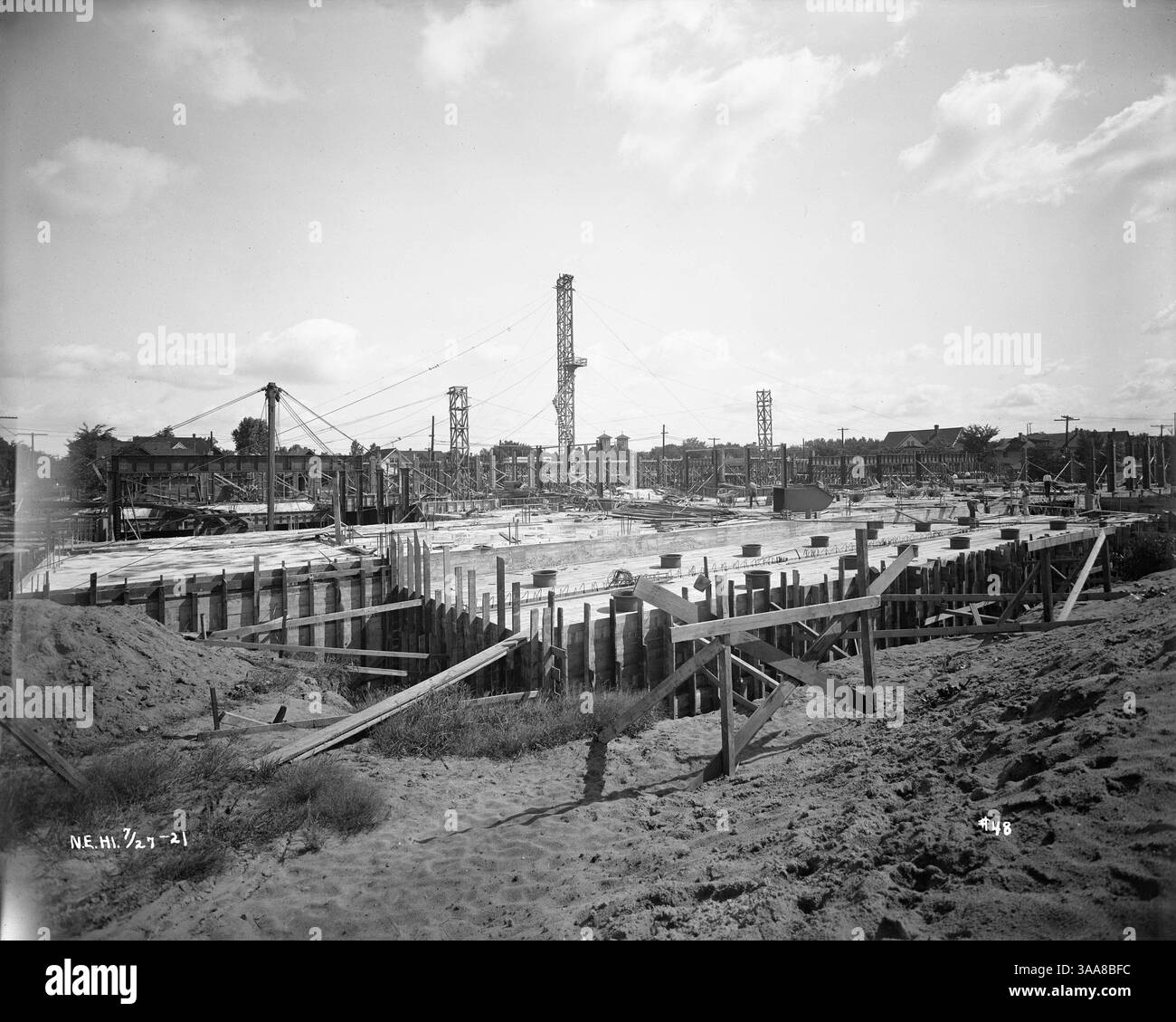 Is shown under construction in its early stages hi-res stock ...