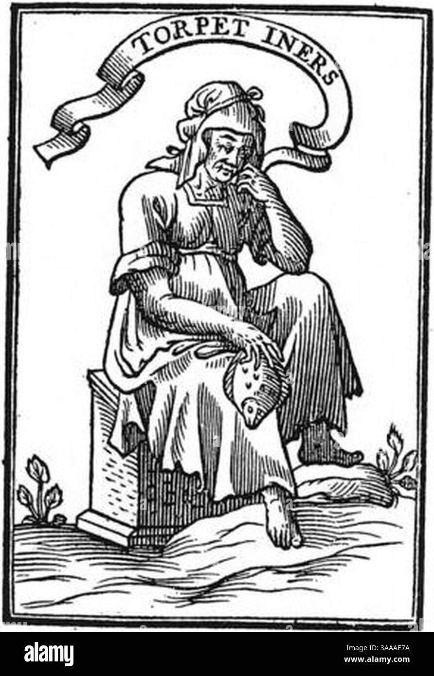 Iconologia by Cesare Ripa (1644) p 518 Accidia Stock Photo - Alamy