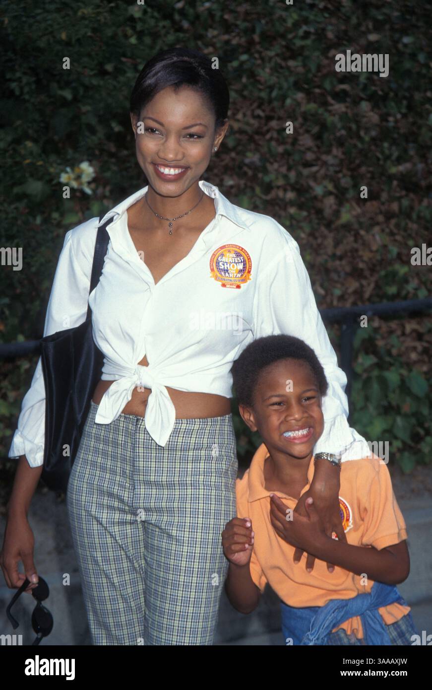 Jul 25, 1996; Los Angeles, CA, USA; Actress GARCELLE BEAUVAIS and son