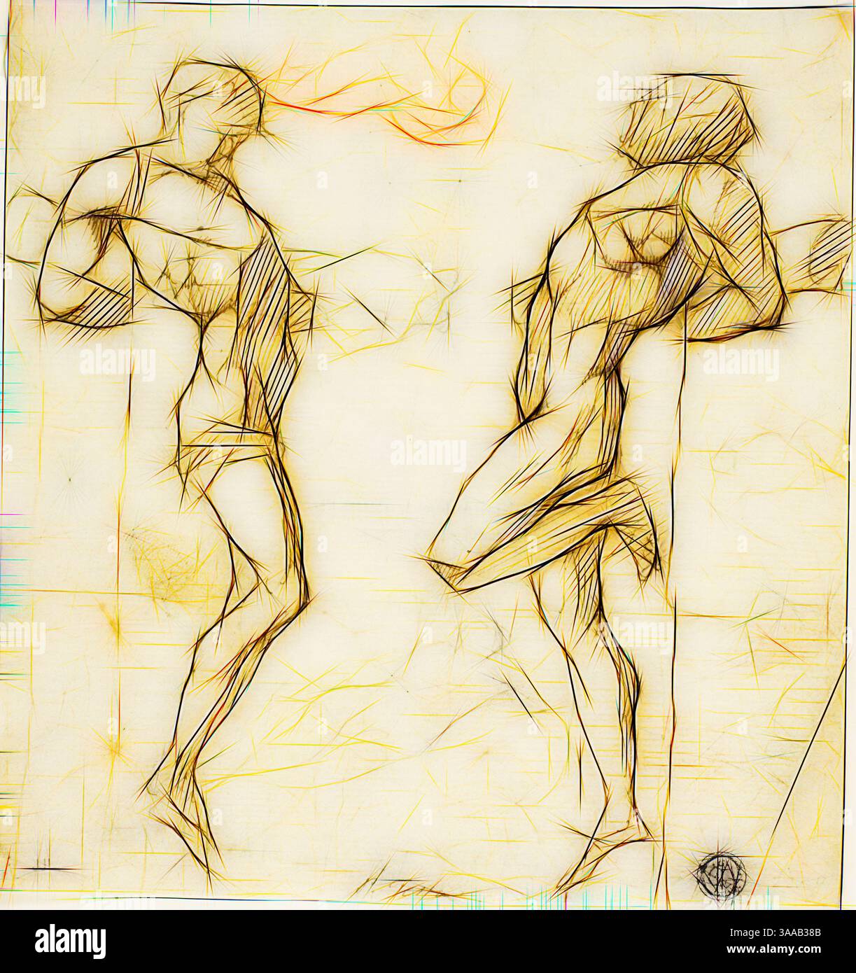 Dynamic scene depicts ethereal figures hi-res stock photography and ...