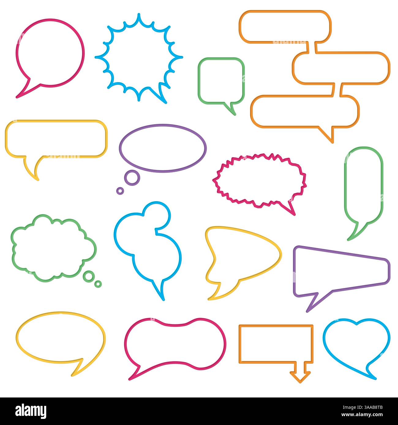 Blank empty speech bubbles for infographics vector illustration Stock Vector