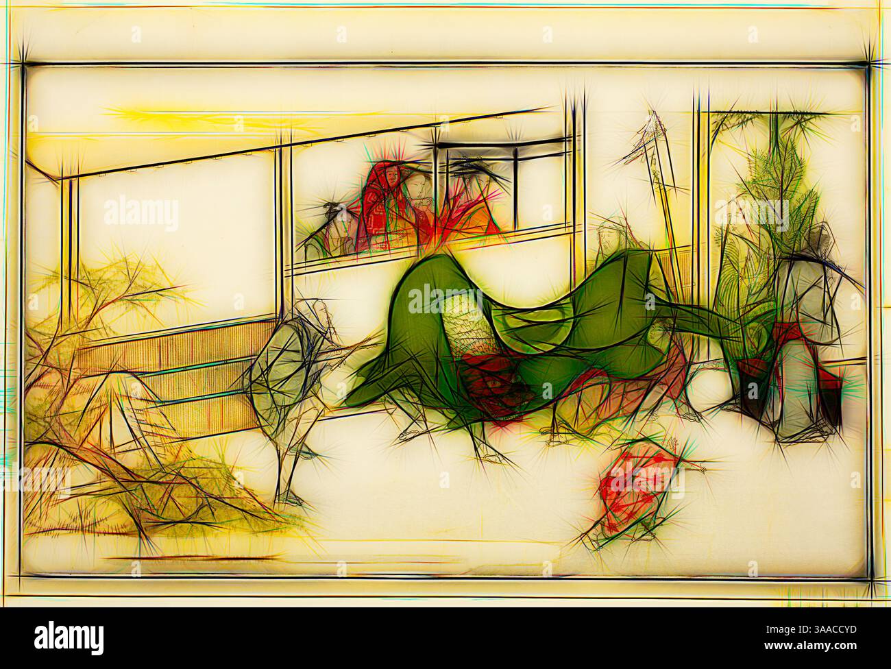 Object amidst abstract shapes of furniture hi-res stock photography and ...