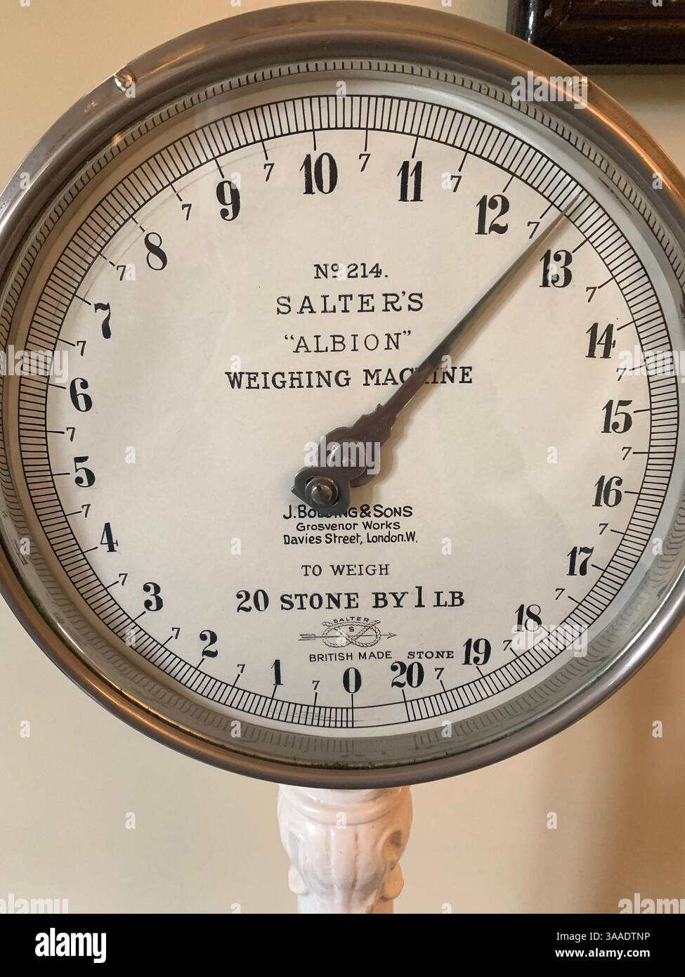 Anglesey Abbey Cambridgeshire UK England Weighing machine Salter   pictures carpets carpet decorations library Mary Queen of Scots Henry the eighth - Smartphone Captured Stock Image