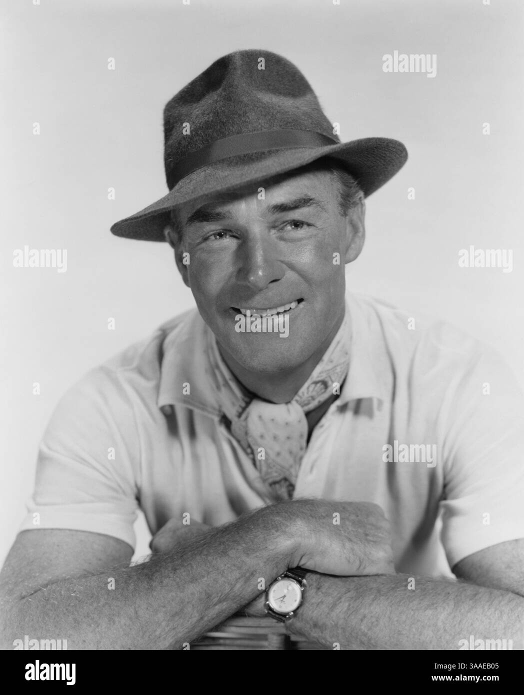May 15, 2015 - Randolph Scott, Publicity Portrait for the Film â€œShoot Out at Medicine Bend', 1957 (Credit Image: © Glasshouse via ZUMA Wire) Stock Photo