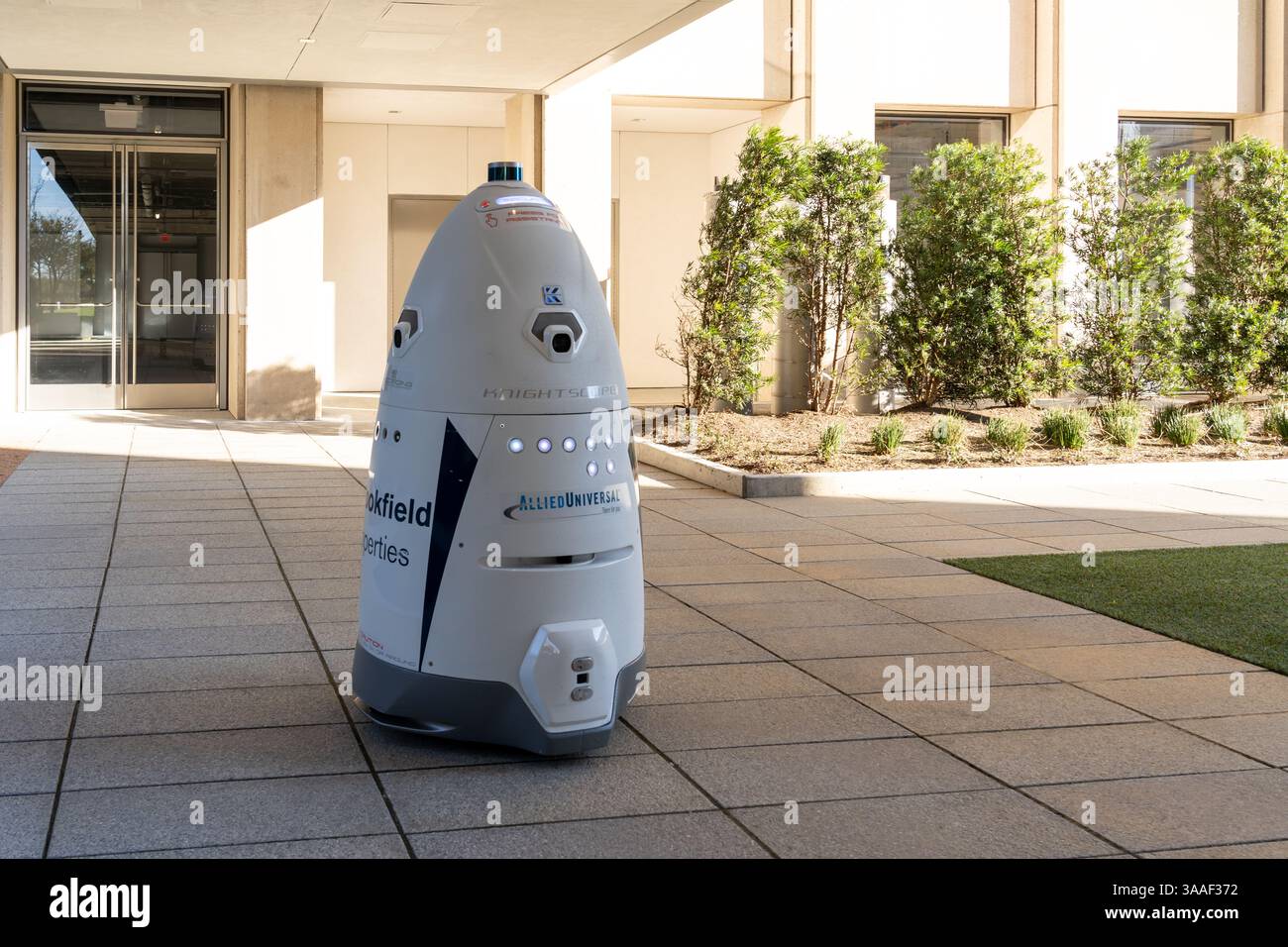 Brookfield Properties’s Security Robot is seen at Allen Center in Houston, TX, USA. Stock Photo