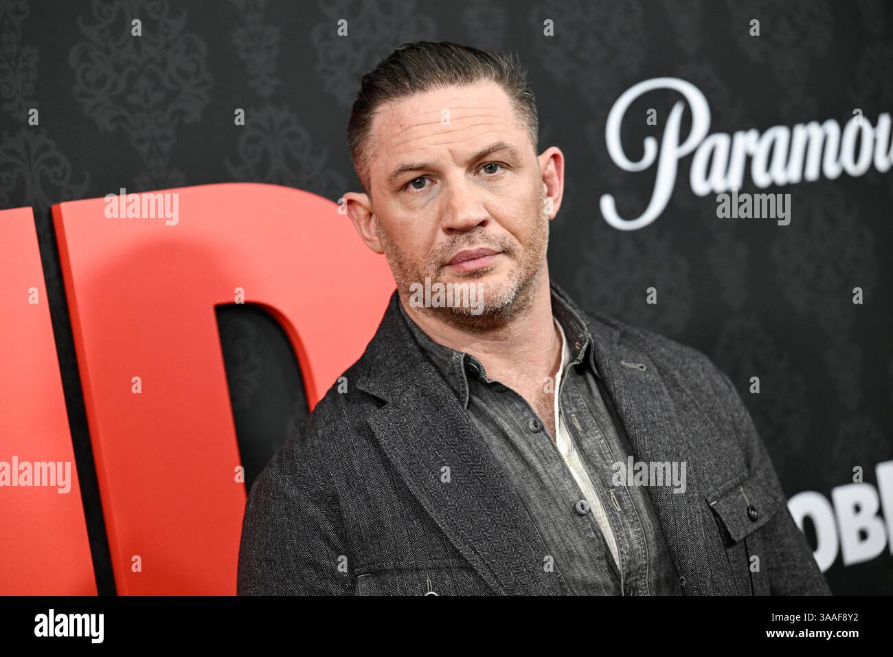 Tom Hardy attends the Paramount+ television series premiere of "MobLand