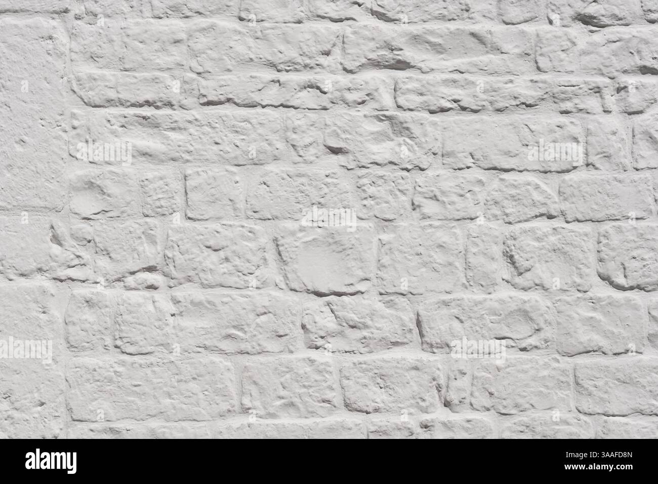 Whitewashed brick wall texture Stock Photo