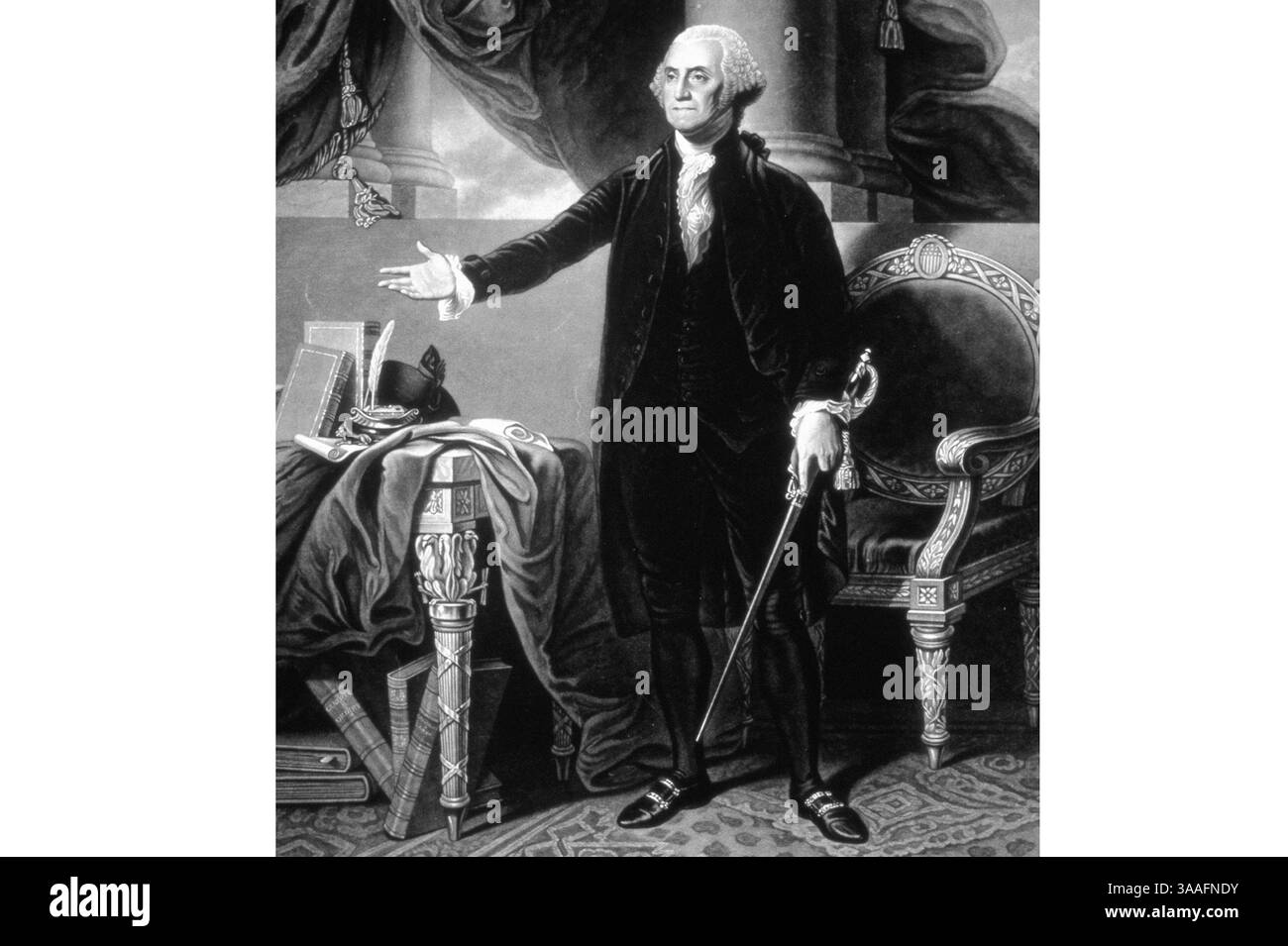 This image from the Library of Congress shows a depiction of President ...