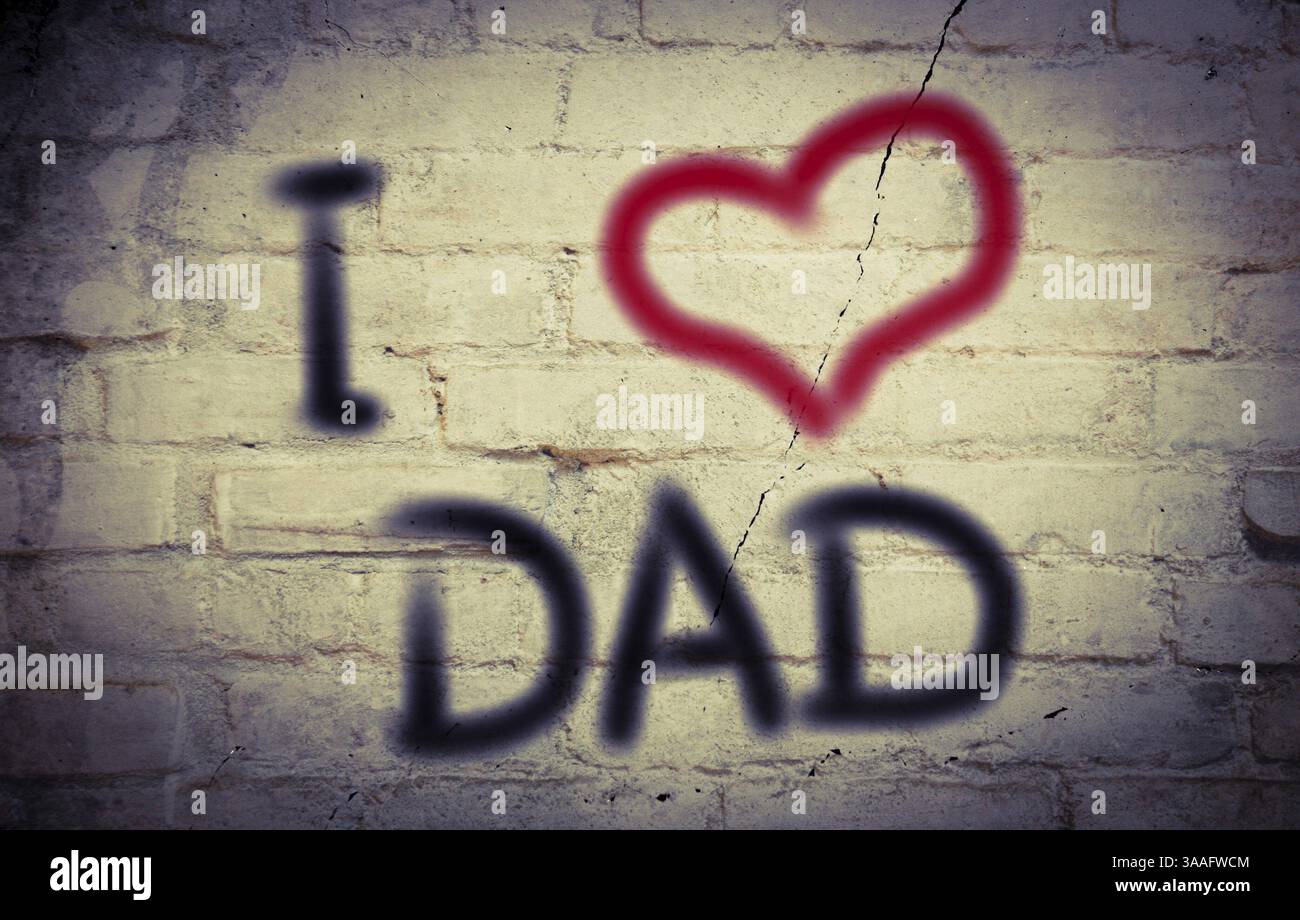 I Love Dad Concept Stock Photo