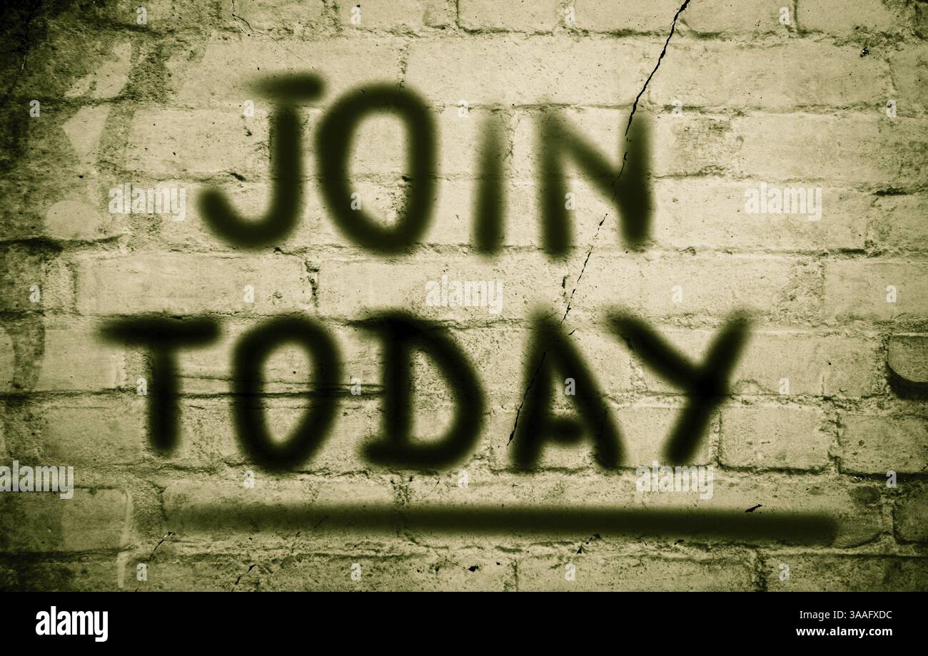 Join Today Concept Stock Photo