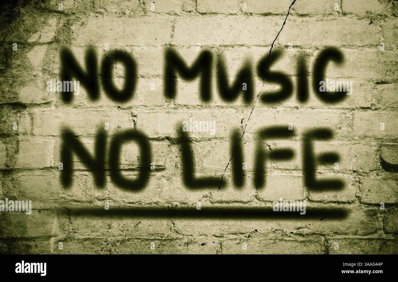 No Music No Life Concept Stock Photo