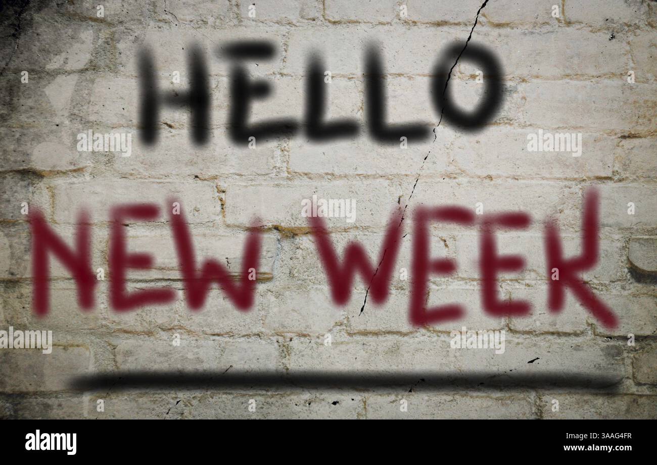 Hello New Week Concept Stock Photo - Alamy