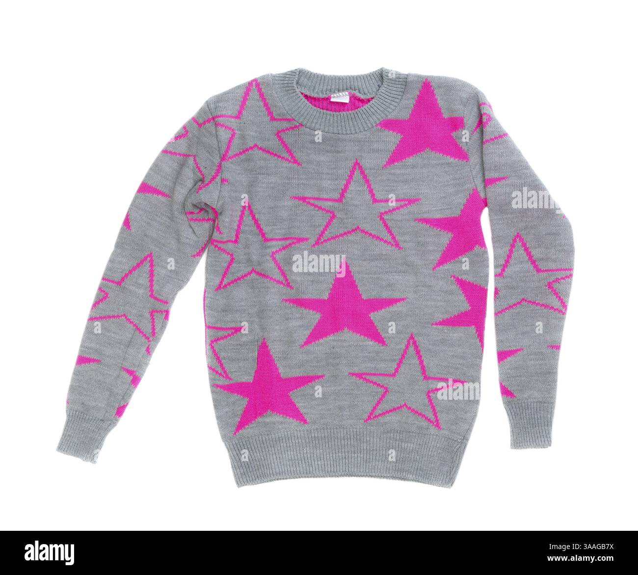 Large Single Star Gray Long Sleeve Sweater main image 0
