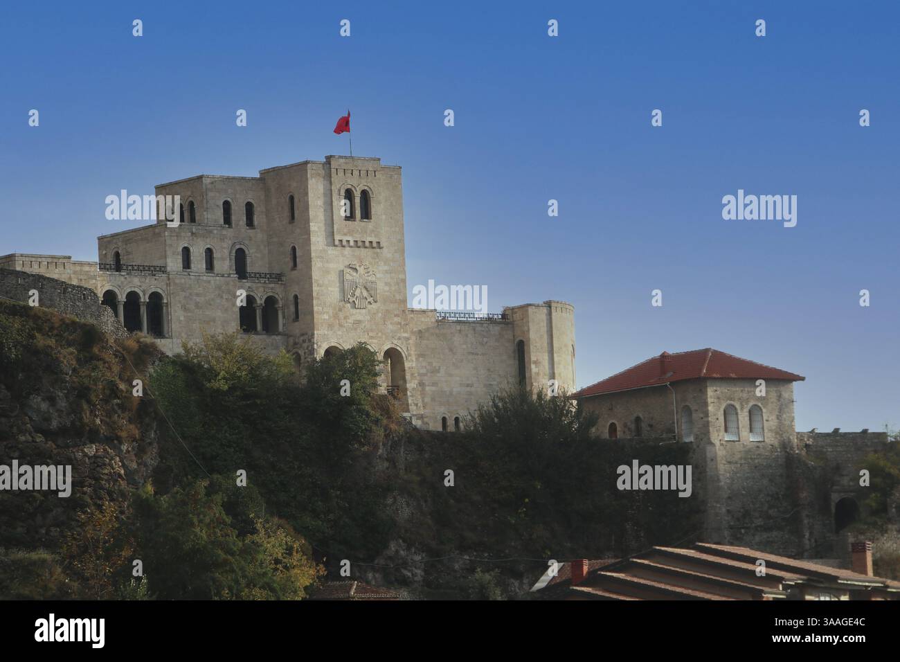 Castle Kruje, Kruje Albania, Skanderbeg Museum, Albania, Europe Stock Photo