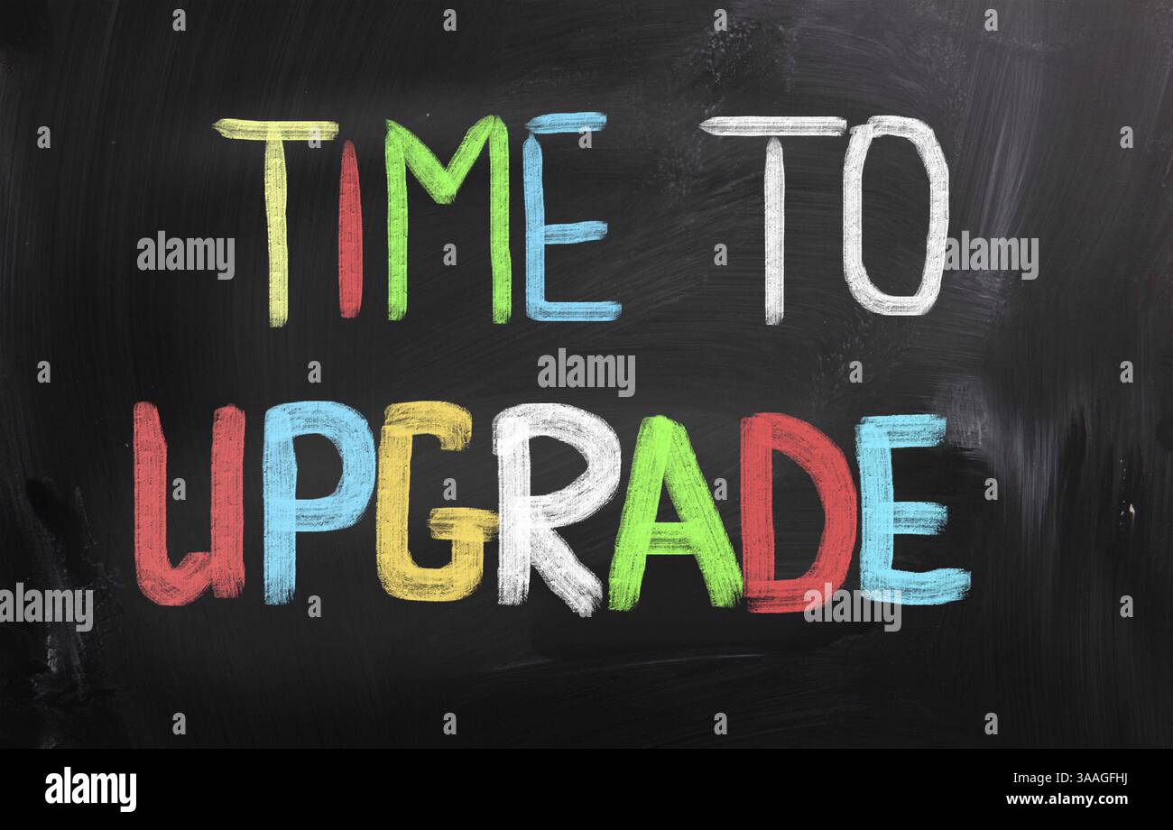 Time To Upgrade Concept Stock Photo