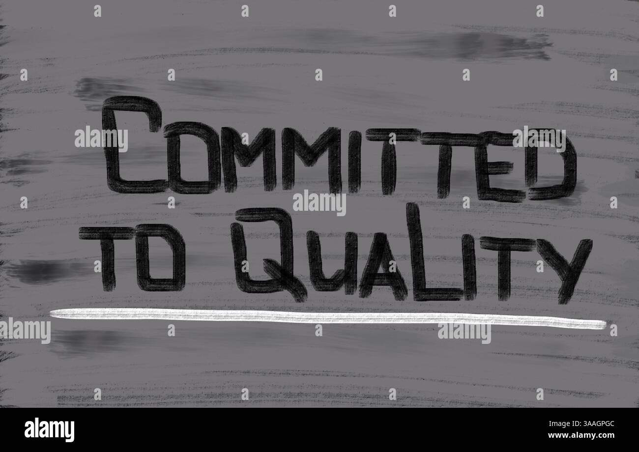 Committed To Quality Concept Stock Photo