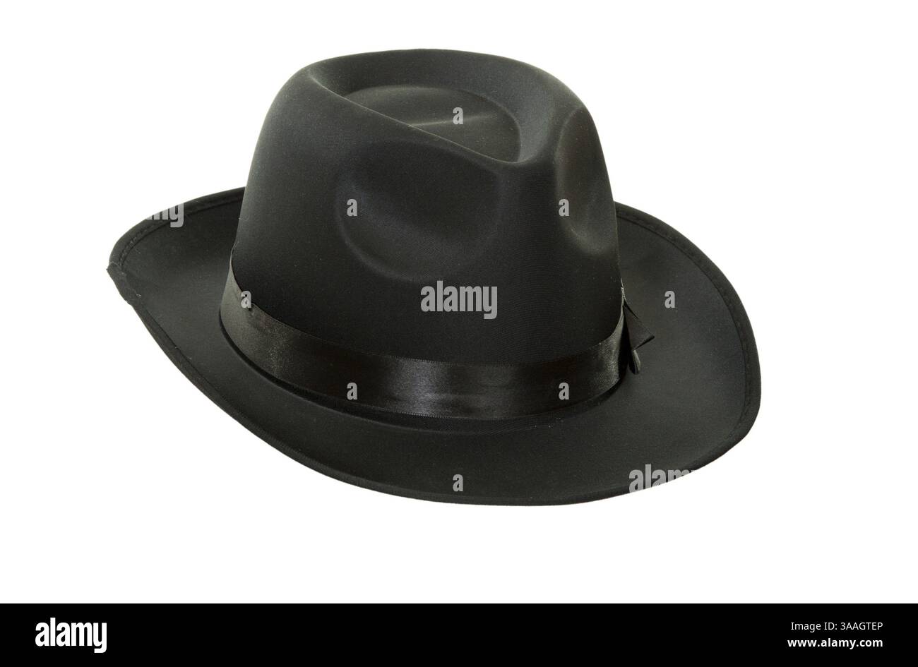Men's black felt hat isolated on white background Stock Photo - Alamy