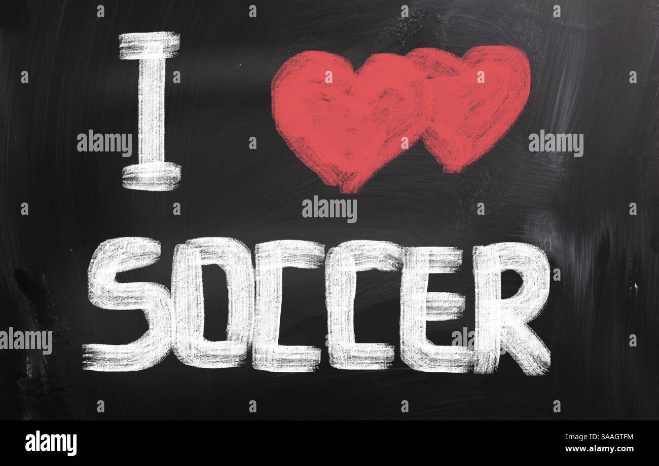 I Love Soccerl Concept Stock Photo