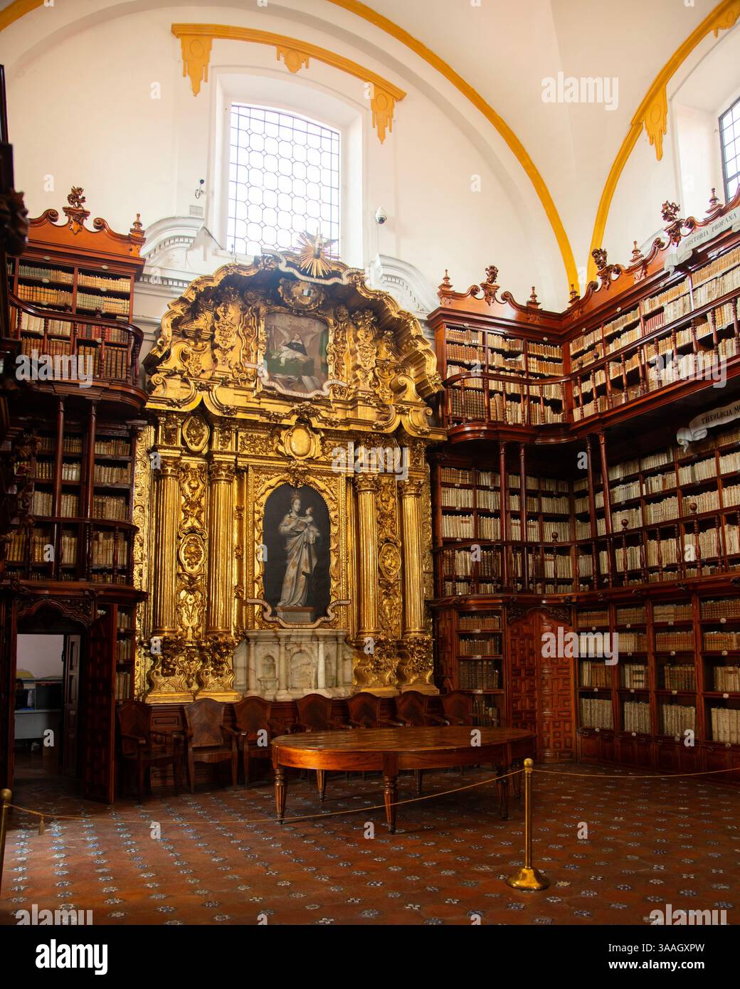 Puebla, Mexico, January 1, 2025: The Palafoxiana Library with ancient ...