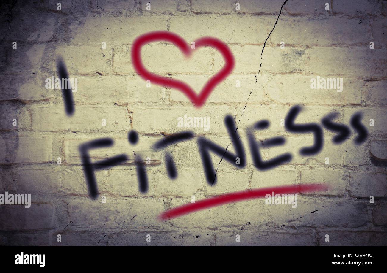 I Love Fitness Concept Stock Photo