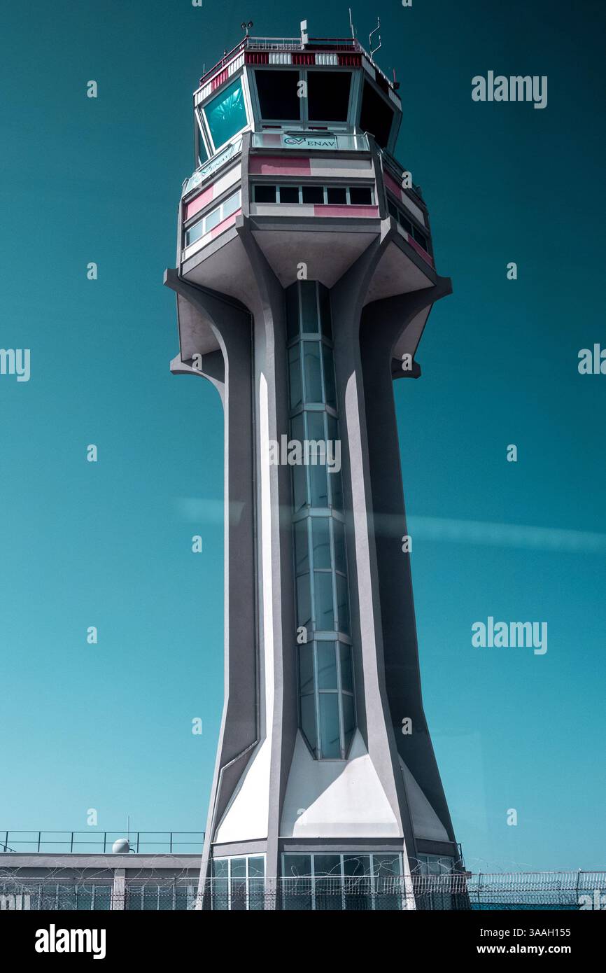 Palermo, Italy - September 09, 2023: Palermo Airport Control Tower ...